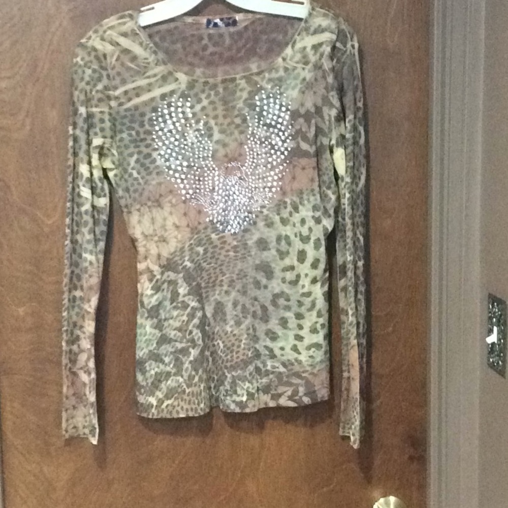 Animal print mesh top by Love Amour
